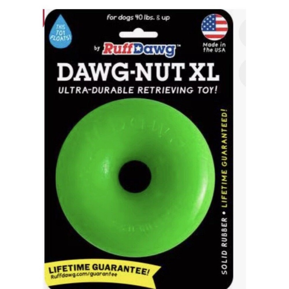 Ruff Dawg Indestructible Dawg Nut Dog Toy Extra Large Green Made